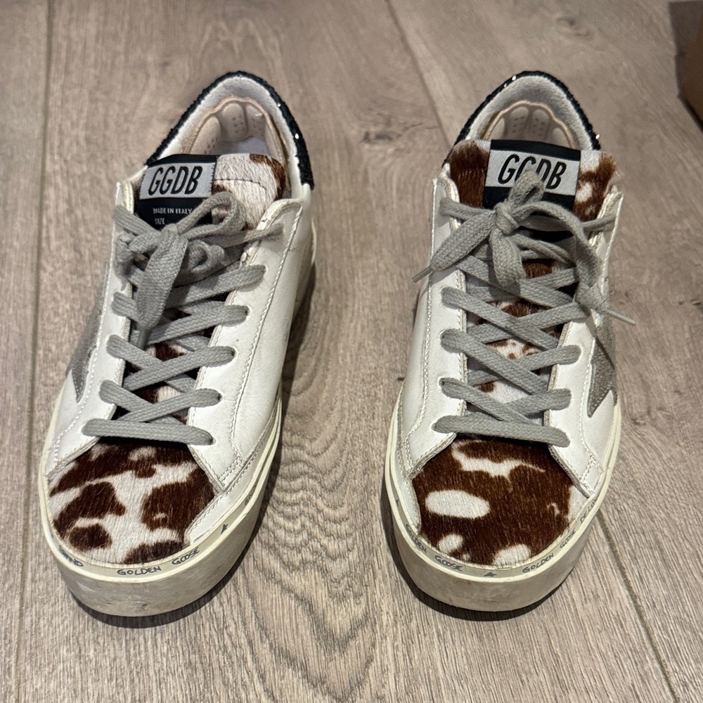 Golden goose real cowhide front platform sneakers